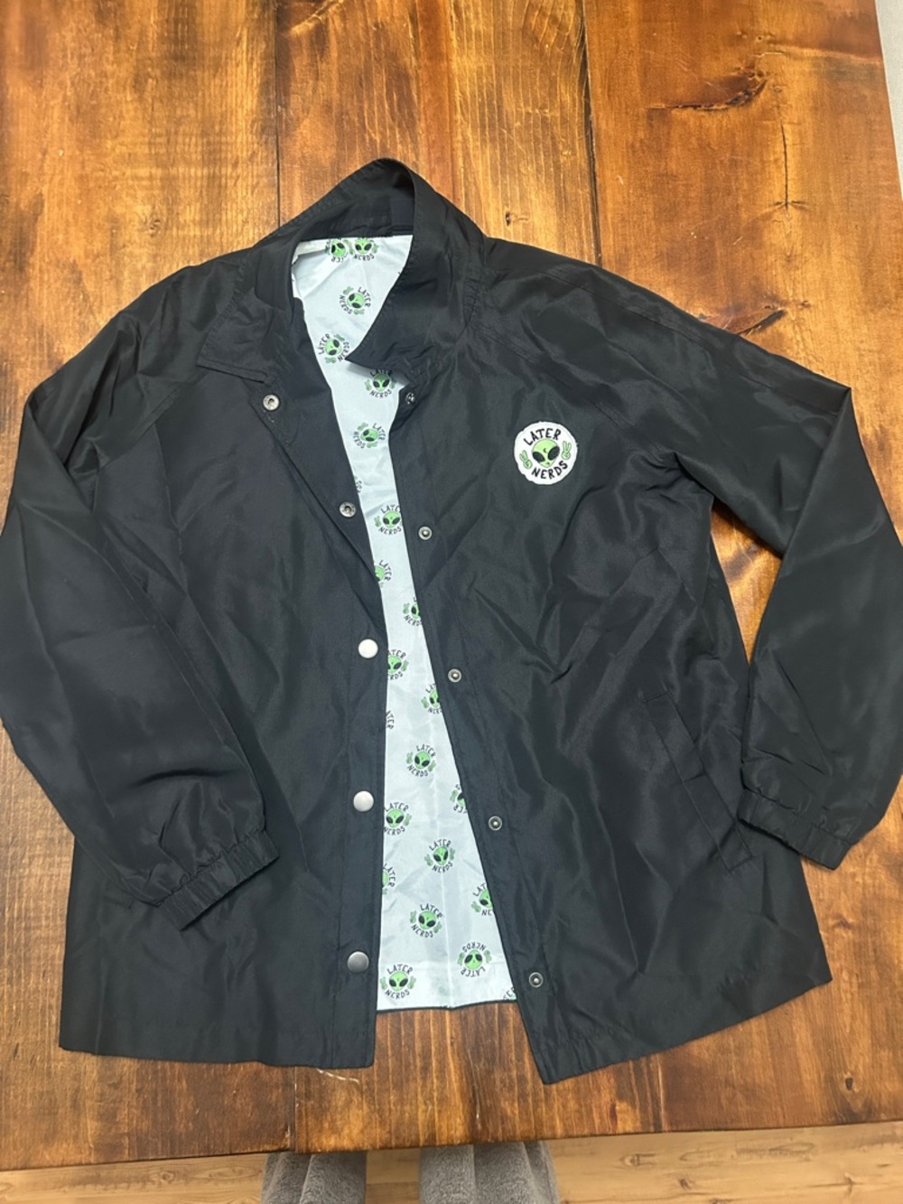 Alien Extraterrestrial JV by Jac Vanek Alien Coaches Black Jacket Medium